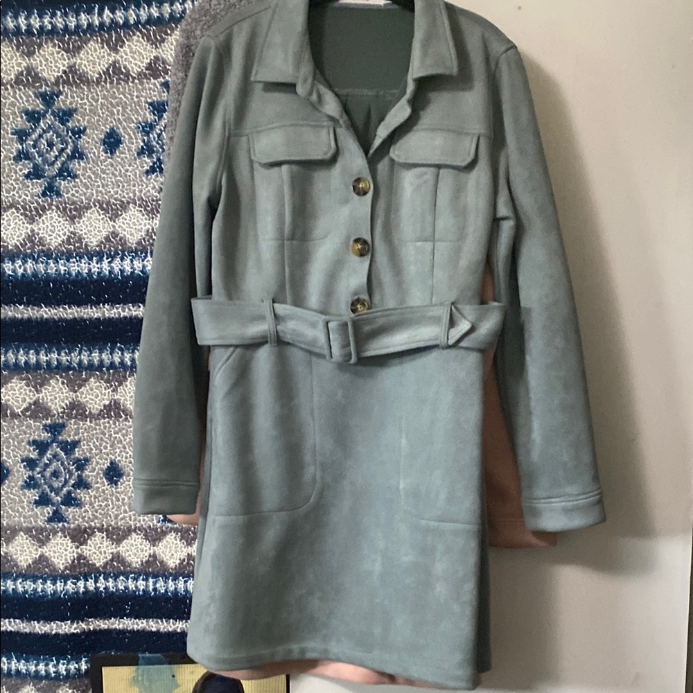 Women's Green Jacket with Belt